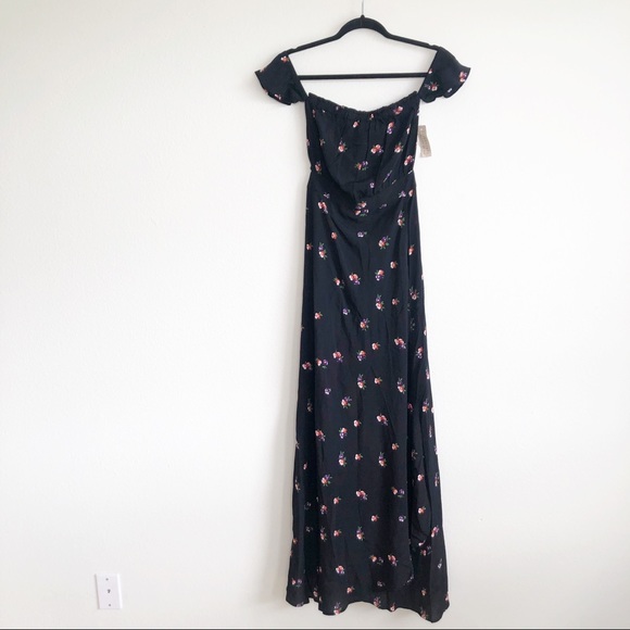 NEW Flynn Skye Bella Off the Shoulder Ruffle Sleeve Maxi Dress Size XS - Picture 3 of 7